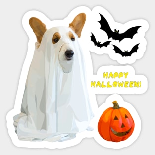 Corgi on Halloween Sticker